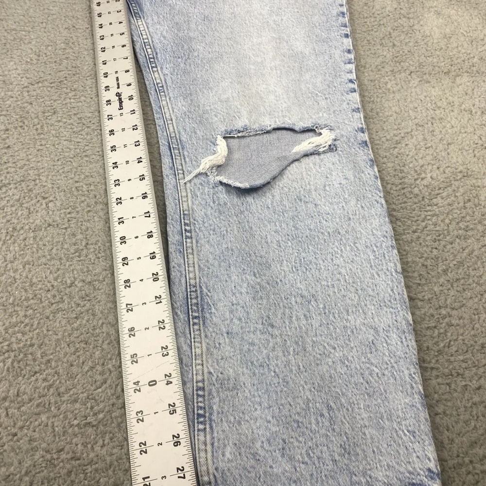 Abercrombie & Fitch Dad High Rise Jeans 32/14s Curve Love Distressed Button Fly